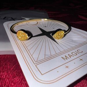 Alex and Ani MAGIC Gold Synthetic Druzy Bangle